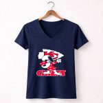 Dabbing Snoopy Wear Kansas City Chiefs 5 Womens V Neck