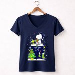 Dallas Cowboys Snoopy Lover Christmas Peanuts Woodstock Gift 5 Womens V Neck