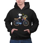 Dallas Cowboys Snoopy on Bicycle with Flowers and Star Basket 2 Hoodie