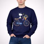 Dallas Cowboys Snoopy on Bicycle with Flowers and Star Basket 3 Sweatshirt