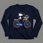 Dallas Cowboys Snoopy on Bicycle with Flowers and Star Basket 6 Long Sleeves