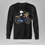 Dallas Cowboys Snoopy on Bicycle with Flowers and Star Basket 9 Sweatshirt