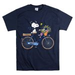 Dallas Cowboys Snoopy on Bicycle with Flowers and Star Basket T Shirt 7