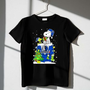 Dallas Mavericks Merry Christmas Snoopy Peanuts Holiday Celebration 1 T Shirt