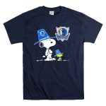 Dallas Mavericks Snoopy and Woodstock Pilgrim Hats T Shirt 7