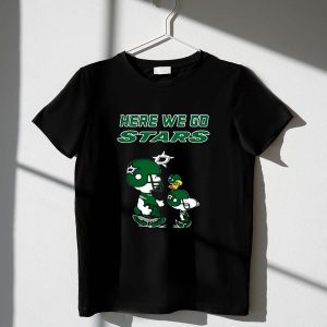 Dallas Stars Here We Go Stars Charlie Brown Snoopy And Woodstock 1 T Shirt.jpg