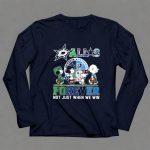 Dallas Stars Mavericks Texas Rangers Dallas Cowboys Snoopy 6 Long Sleeves