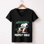 Dallas Stars Snoopy Perfect Smile The Peanuts Movie 7 Womens V Neck.jpg
