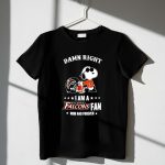 Damn Right I Am A Atlanta Falcons Fan Now And Forever Snoopy Football Helmet 1 T Shirt