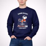 Damn Right I Am A Atlanta Falcons Fan Now And Forever Snoopy Football Helmet 3 Sweatshirt