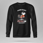 Damn Right I Am A Atlanta Falcons Fan Now And Forever Snoopy Football Helmet 9 Sweatshirt