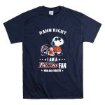 Damn Right I Am A Atlanta Falcons Fan Now And Forever Snoopy Football Helmet T Shirt 7