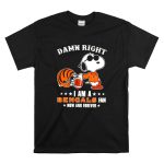Damn Right I Am a Bengals Fan Now and Forever Snoopy Football Bengals T Shirt 6