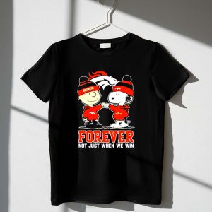 Denver Broncos Charlie Brown and Snoopy Forever Not Just When We Win 1 T Shirt