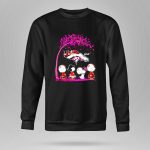 Denver Broncos Peanuts characters in October we wear pink 9 Sweatshirt