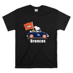 Denver Broncos Snoopy Car Broncos Flag 1 T Shirt 6