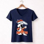 Denver Broncos Snoopy Dabbing Broncos 1 5 Womens V Neck
