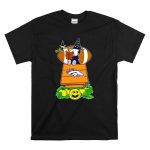 Denver Broncos Snoopy Halloween Football Wizard Pumpkin Scene T Shirt 6