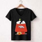 Denver Broncos Snoopy Woodstock Football Doghouse 7 Womens V Neck
