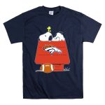 Denver Broncos Snoopy Woodstock Football Doghouse T Shirt 7