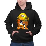 Denver Broncos Snoopy and Charlie Brown Halloween Pumpkin Moon Scene 2 Hoodie