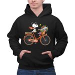 Denver Broncos Snoopy on Bicycle with Woodstock and Helmet 2 Hoodie