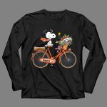 Denver Broncos Snoopy on Bicycle with Woodstock and Helmet 4 Long Sleeves