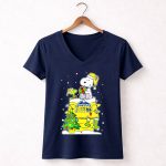 Denver Nuggets Snoopy Christmas Holiday Peanuts Basketball Fan 5 Womens V Neck