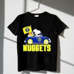 Denver Nuggets Snoopy Driving Car with Basketball Flag 1 T Shirt