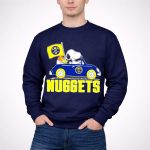 Denver Nuggets Snoopy Driving Car with Basketball Flag 3 Sweatshirt