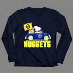 Denver Nuggets Snoopy Driving Car with Basketball Flag 6 Long Sleeves