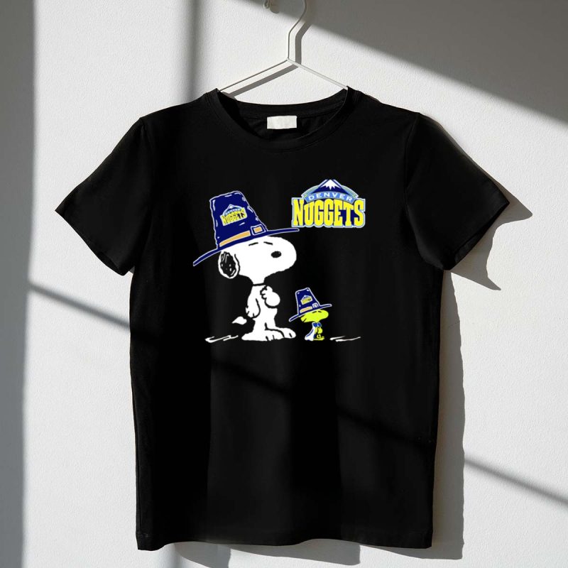 Denver Nuggets Snoopy And Woodstock With Pilgrim Hats 1 T Shirt