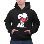 Detroit Pistons Snoopy Hugging Heart 2 Hoodie