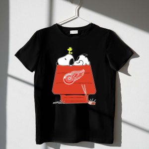Detroit Red Wings Snoopy And Woodstock Relaxation Scene Shirt
