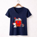 Detroit Tigers Snoopy holiday Christmas 5 Womens V Neck.jpg