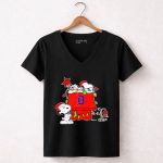 Detroit Tigers Snoopy holiday Christmas 7 Womens V Neck.jpg