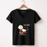 Die Hard 49ers Fan Charlie Brown And Snoopy 7 Womens V Neck