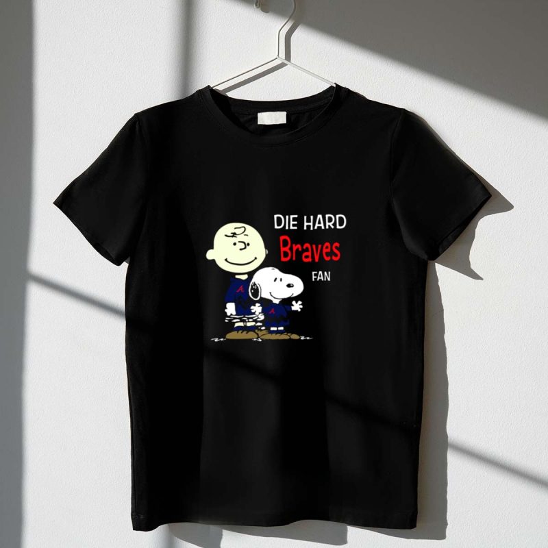 Die Hard Braves Fan Snoopy And Charlie Brown In Team Jerseys 1 T Shirt