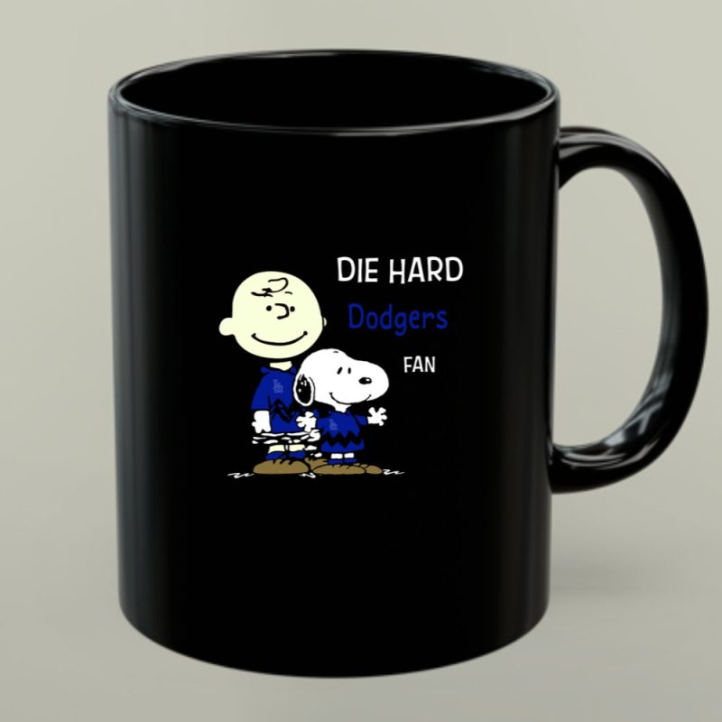 Die Hard Dodgers Fan Snoopy And Charlie Brown 1 Mug 1.Jpg