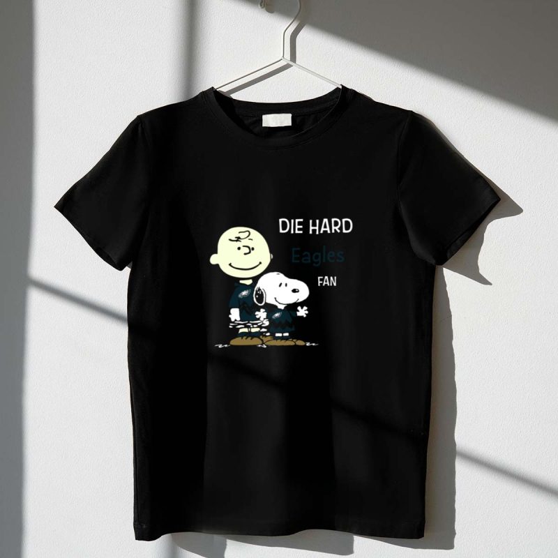 Die Hard Eagles Fan Charlie Brown Snoopy 1 T Shirt
