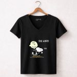 Die Hard Jets Fan Snoopy and Charlie Brown 7 Womens V Neck
