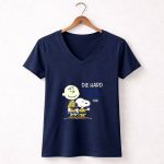 Die Hard Kansas City Royals Snoopy and Charlie Brown Fan 57 Womens V Neck 1.jpg