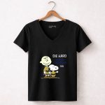 Die Hard Kansas City Royals Snoopy and Charlie Brown Fan 7 Womens V Neck 1.jpg
