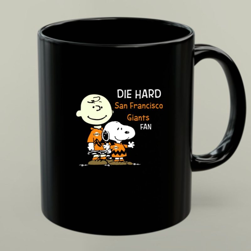 Die Hard San Francisco Giants Fan Snoopy And Charlie Brown 1 Mug 1.Jpg