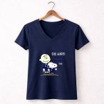 Die Hard Seattle Mariners Fan Snoopy and Charlie Brown 5 Womens V Neck 2.jpg