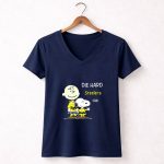 Die Hard Steelers Fan Snoopy and Charlie Brown 5 Womens V Neck