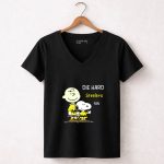Die Hard Steelers Fan Snoopy and Charlie Brown 7 Womens V Neck