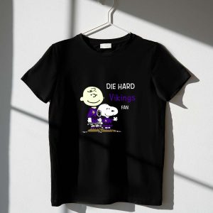 Die Hard Vikings Fan Snoopy and Charlie Brown 1 T Shirt