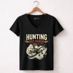 Dog Hunting The Red Baron 7 Womens V Neck.jpg