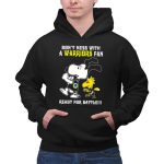 Dont Mess with a Warriors Fan Ready for Battle Snoopy Woodstock 2 Hoodie